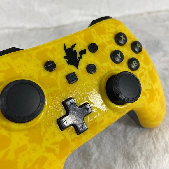 Nintendo Switch Controller Pokemon Pikachu Silhouette POWER A Yellow Wired - Picture 2 of 7